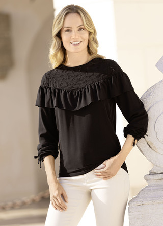 Chic blus med knytband