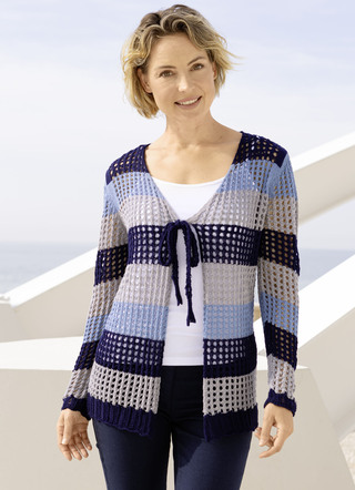 Cardigan med en elegant, subtil glans