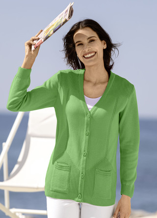 Cardigan med stretchig struktur