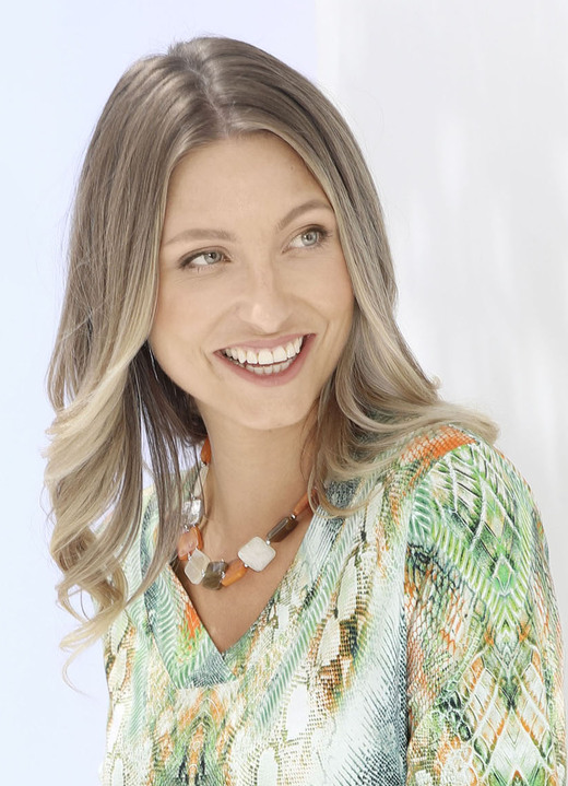 Modesmycken - Halsband, i färg BRUN-BEIGE-ORANGE Utsikt 1