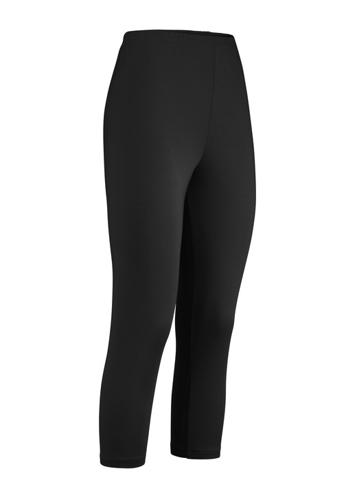 Byxor - Capri leggings, i storlek (36/38) till (52/54), i färg SVART-VITT Utsikt 1