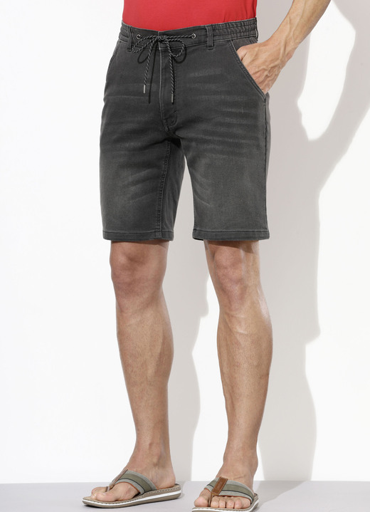 Shorts & bermudashorts - Casual denim bermudashorts i 3 färger, i storlek 048 till 064, i färg ANTRACIT Utsikt 1