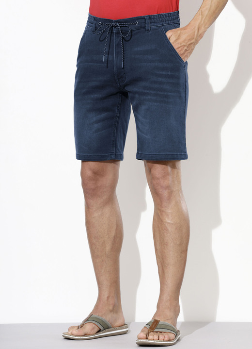 Shorts & bermudashorts - Casual denim bermudashorts i 3 färger, i storlek 048 till 064, i färg MÖRKBLÅ Utsikt 1