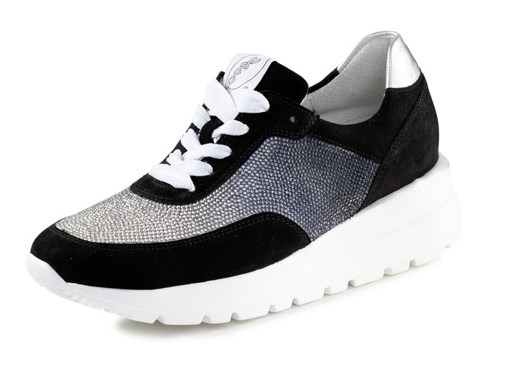 Damskor - Ranger sneakers med gradient, gnistrande strass, i storlek 3 1/2 till 8, i färg SVART Utsikt 1