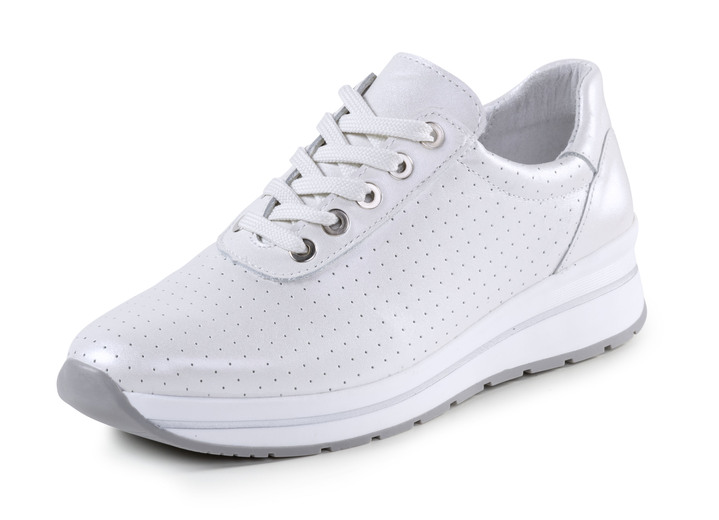 Elena Eden - ELENA EDEN sneakers med dekorativa perforeringar, i storlek 035 till 041, i färg PÄRLVIT Utsikt 1