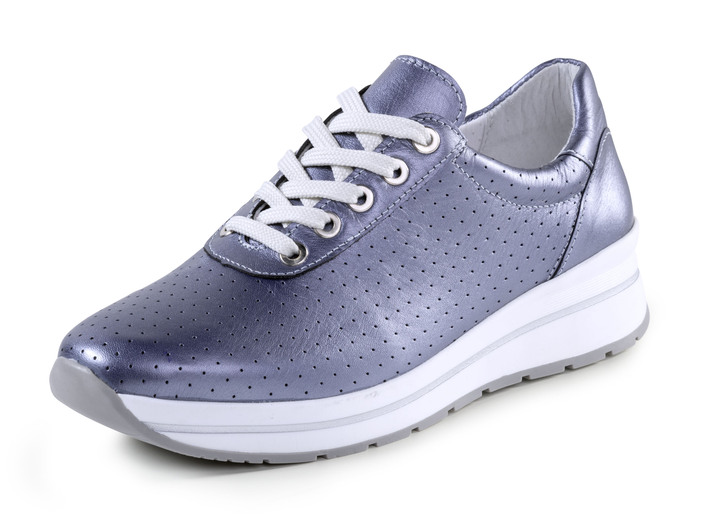 Elena Eden - ELENA EDEN sneakers med dekorativa perforeringar, i storlek 035 till 041, i färg STÅLBLÅ Utsikt 1