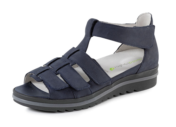 Sandaletter & slip in-skor - Waldläufer bro clip sandal fantasifullt tryckt, i storlek 3 1/2 till 8, i färg MARIN Utsikt 1