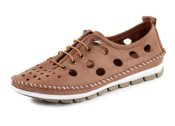 Elena Eden - ELENA EDEN loafer i nappaläder, i storlek 036 till 041, i färg COGNAC Utsikt 1