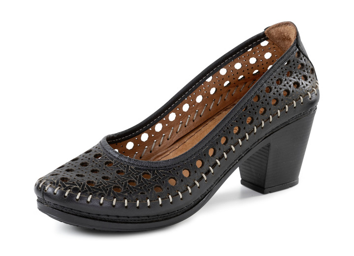 Pumps & ballerinaskor - Gemini pumps gjorda av nappaläder, i storlek 036 till 042, i färg JEANS BLÅ Utsikt 1