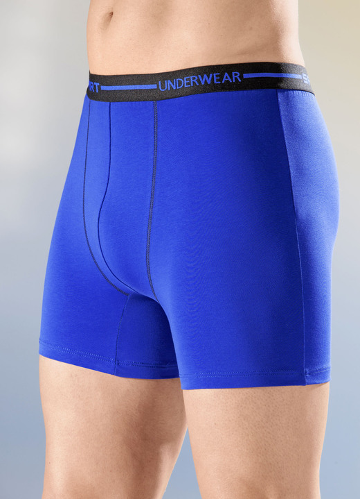 Byxor & boxershorts - Fyra-pack byxor, enfärgade med resår i midjan, i storlek 004 till 010, i färg 2X ROYAL BLUE, 2X SVART