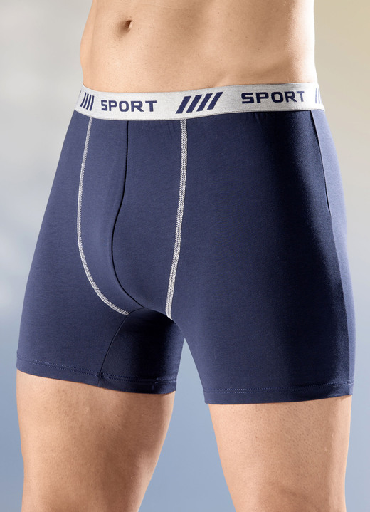 Byxor & boxershorts - Fyrapack byxor med resår i midjan, i storlek 005 till 011, i färg 2X MARIN, 2X SVART