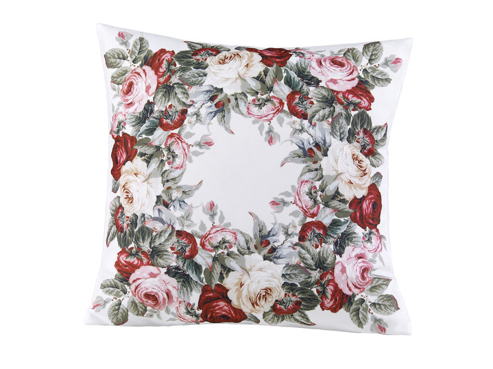 Prydnadskuddar & överdrag - Uttrycksfull duk med en förtrollande rosdesign, i storlek 130 (2 Deckchen, 35/ 50 cm) till 404 (örngott, 40/ 40 cm), i färg ECRU-FÄRGAD Utsikt 1