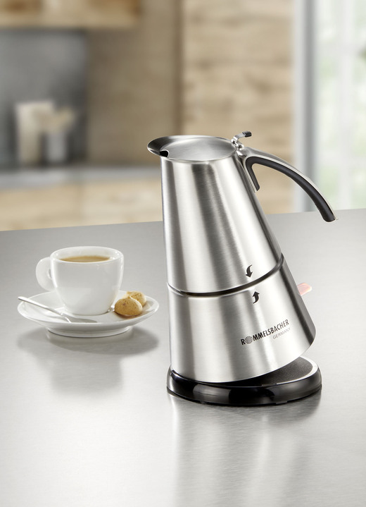 Elektriska köksapparater - Rommelsbacher espressomaskin av högkvalitativt rostfritt stål, i färg ROSTFRITT STÅL