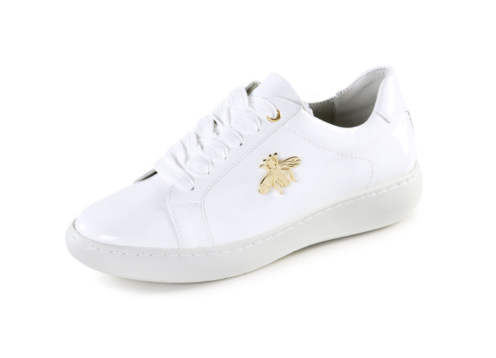Elena Eden - ELENA EDEN sneakers av lackläder med eleganta metallsmycken, i storlek 036 till 042, i färg VIT Utsikt 1