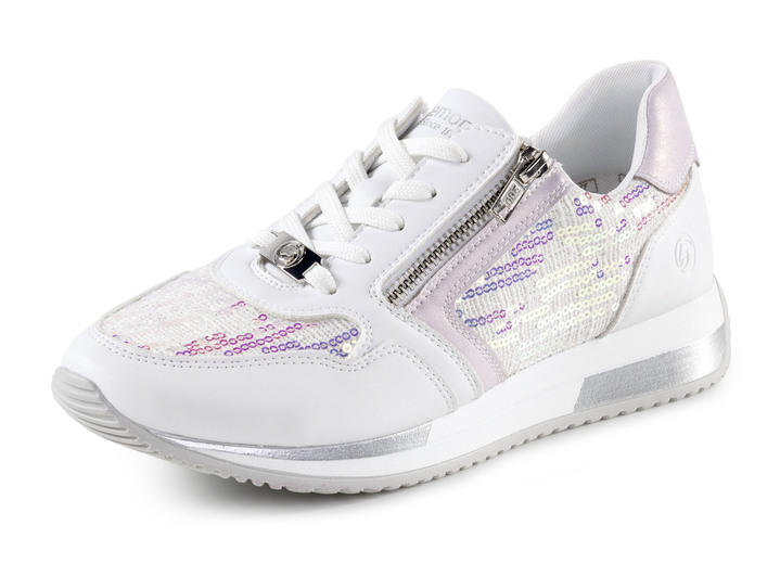 Remonte - Sneakers i en intressant materialmix, i storlek 036 till 043, i färg VIT SYREN Utsikt 1