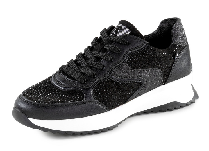 Damskor - Sneakers med strass, i storlek 036 till 042, i färg BORDEAUX BATIK Utsikt 1