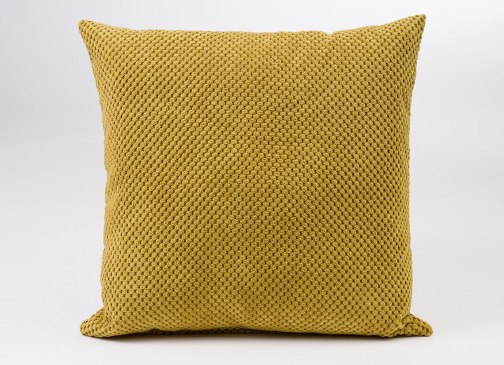 Prydnadskuddar & överdrag - Kuddfodral eller stolsdyna från Gözze, i storlek 905 (örngott, 40x40 cm) till 915 (Stuhlkissen, 40x40x4 cm), i färg SENAP Utsikt 1