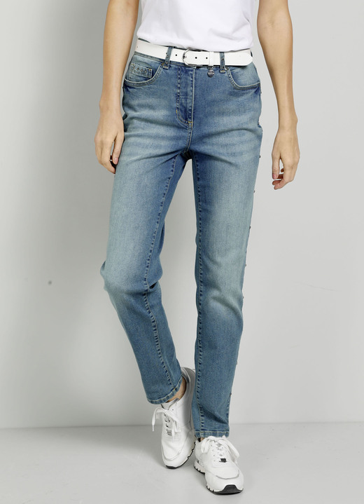 - Jeans med nitar längs sidsömmen, i storlek 019 till 052, i färg 255X LILAC MAMMA Utsikt 1