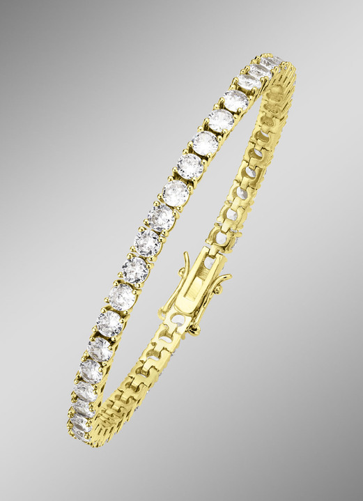 Modesmycken - Armband, i färg GULD, I utförande Messing, vergoldet Utsikt 1