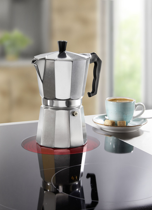Kaffe & te - Espressobryggare - för italiensk espresso-njutning, i färg SILBER