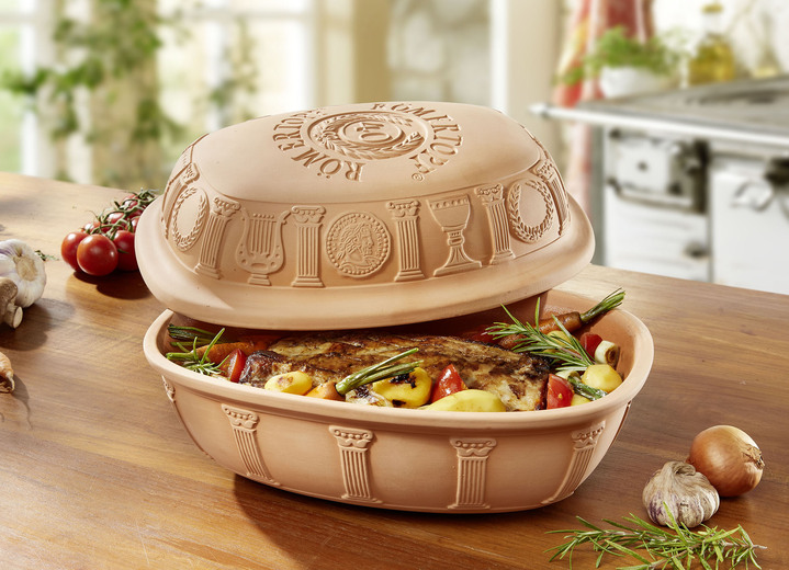 Stekgrytor & gratängformar - Römertopf för det hälsomedvetna köket, i färg TERRACOTTA