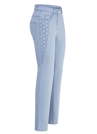 Jeans med vackra broderier