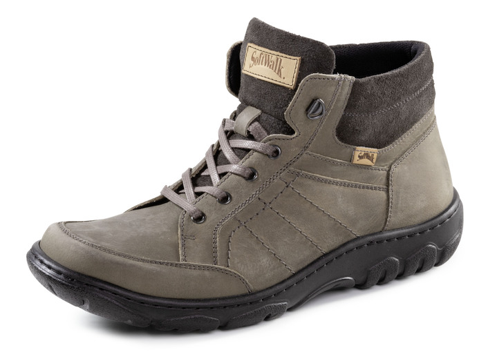 Stövletter - Känga med snörning i nubuck och mockaläder, i storlek 040 till 046, i färg BÄR Utsikt 1