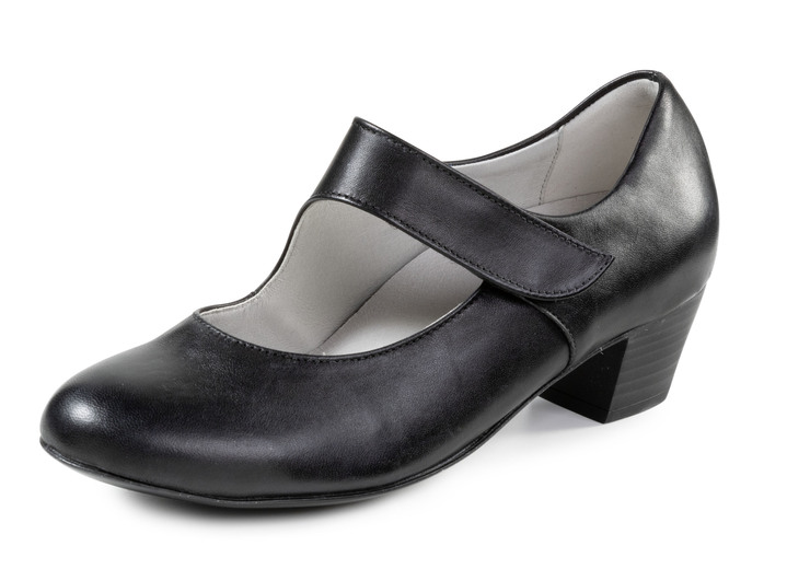 Pumps & ballerinaskor - Waldläufer pumps gjorda av mjukt lammnappaläder, i storlek 075 till 8, i färg SVART-VITT Utsikt 1