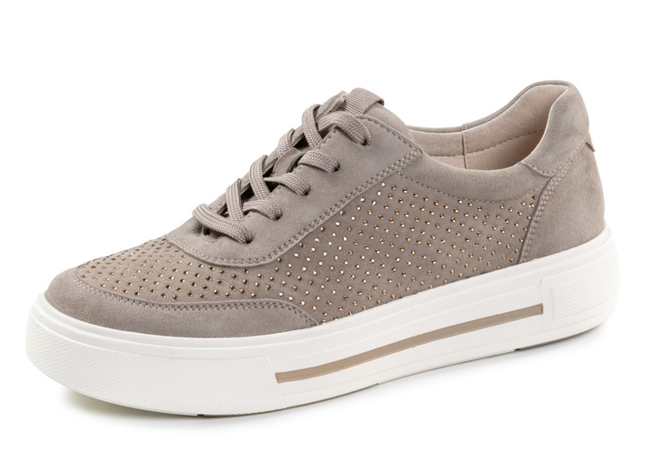 Damskor - ELENA EDEN Sneakers i fin mocka, i storlek 3 1/2 till 8, i färg TAUPE Utsikt 1