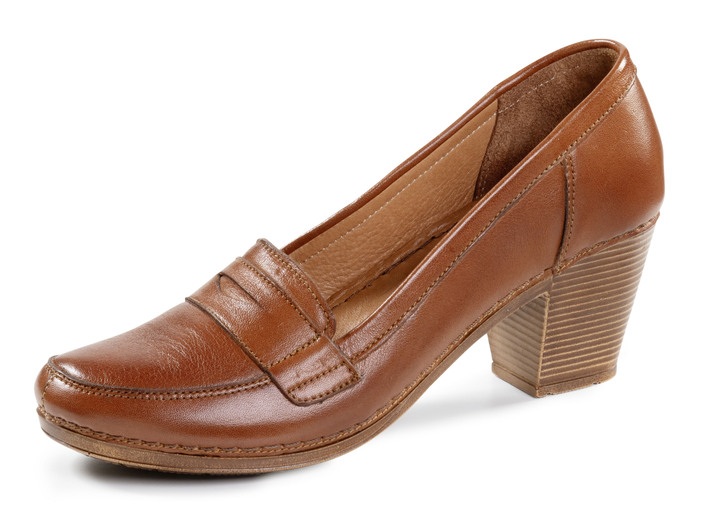 Pumps & ballerinaskor - Gemini pumps gjorda av delvis skuggat nappaläder av kohud, i storlek 036 till 042, i färg SVART-VITT Utsikt 1