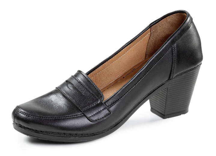 Pumps & ballerinaskor - Gemini pumps gjorda av delvis skuggat nappaläder av kohud, i storlek 036 till 042, i färg SVART-VITT Utsikt 1