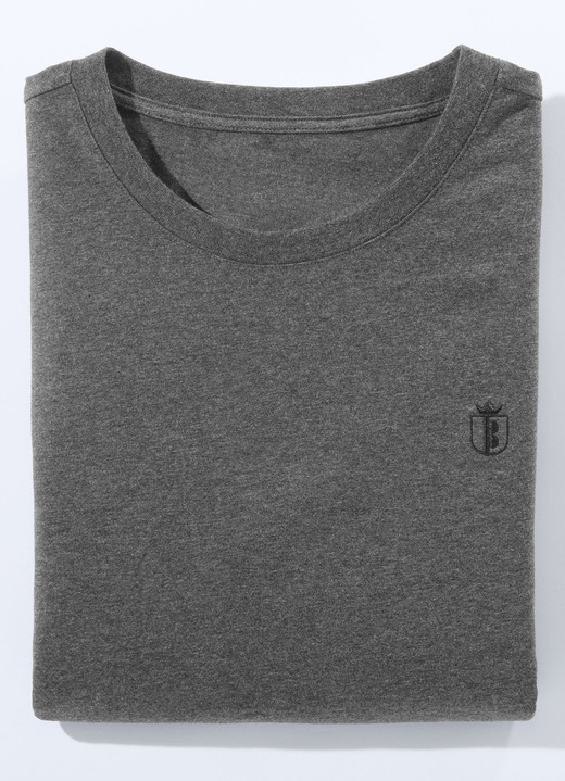 Sport- & fritidsmode - Dubbelpack skjortor i 4 färger, i storlek 3XL (64/66) till XXL (60/62), i färg 1x VIT 1x MÖRkgrå smält Utsikt 1