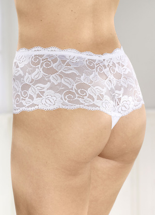 Trepack stringbyxor i elastisk spets