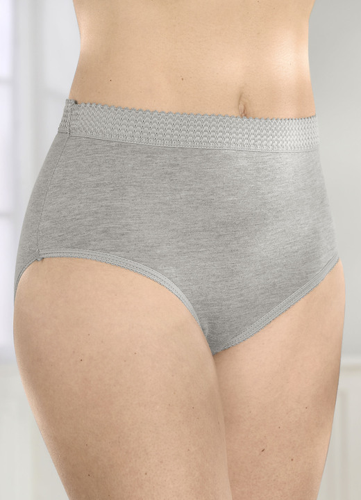 Trosor - Sex-pack kalsonger med elastiska benmuddar, i storlek 038 till 056, i färg 2X MAMMA GRÅ, 2X VIT, 2X SVART Utsikt 1