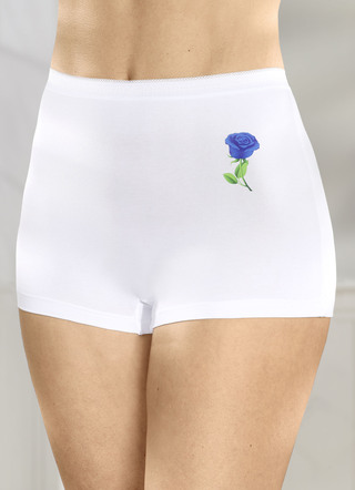 Fyrapack byxor med blommotiv
