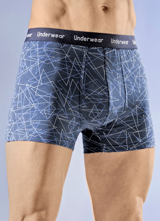 Byxor & boxershorts - Tre-pack byxor med resår i midjan, i storlek 005 till 011, i färg 2X BLÅ-VIT, 1X UNI BLÅ