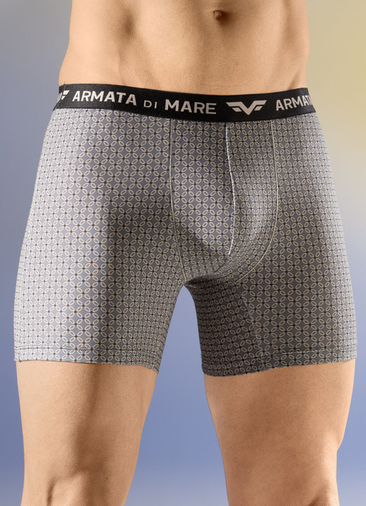 Byxor & boxershorts - Trepack byxor med resår i midjan, i storlek 005 till 011, i färg 2X GRÅ-BEIGE-SVART, 1X UNI-SVART