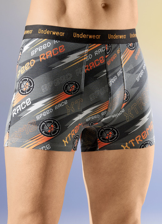 Byxor & boxershorts - Trepack byxor med resår i midjan, i storlek 004 till 010, i färg 2X GRÅ FÄRGERIGT, 1X UNI ANTRACIT