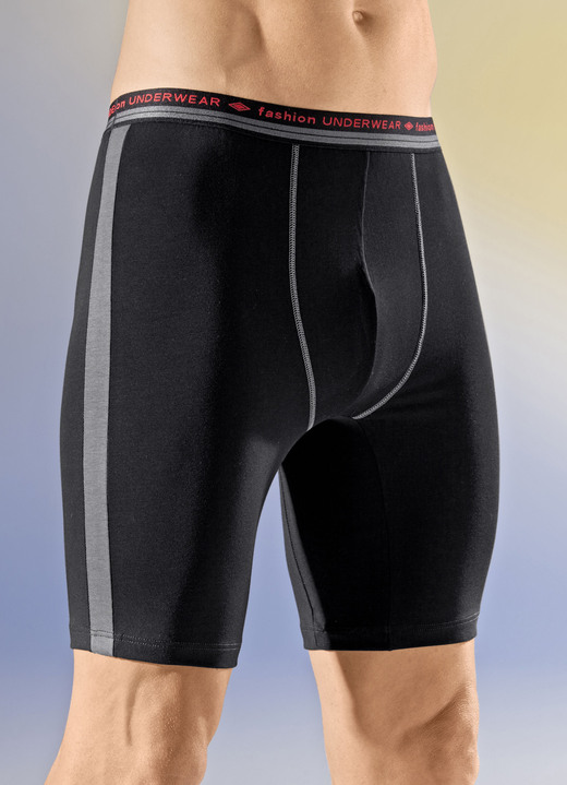 Byxor & boxershorts - Trepack långbyxor med resår i midjan, i storlek 005 till 011, i färg 3X SVART-GRÅ