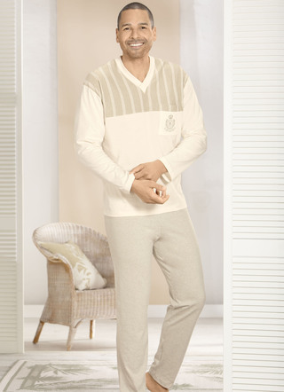 Götting V-ringad pyjamas med bröstficka