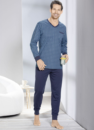 Pyjamas med V-ringning och muddar