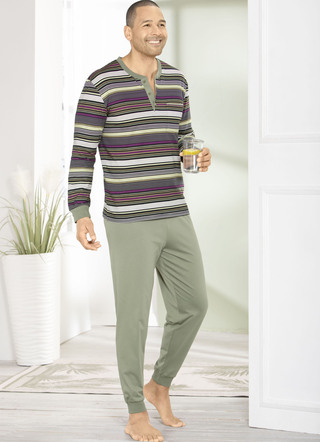 Pyjamas med knappslå och muddar