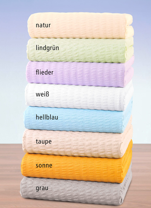 Florella - Hudvänliga seersucker-passlakan från Florella, i storlek 133 (1x 100/190–200 cm) till 138 (1x 180/190–200 cm), i färg VIT