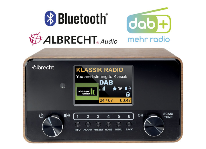 - Digital radio med stor färgdisplay, i färg BRUN Utsikt 1
