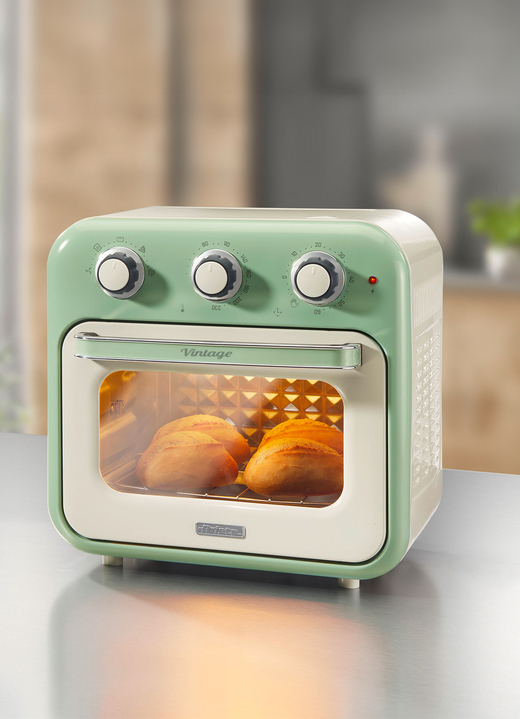 Elektriska köksapparater - Ariete 2-i-1 varmluftsugn i vintagedesign, i färg GRÖN Utsikt 1