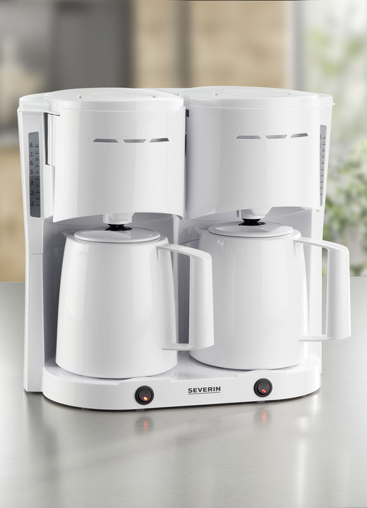 Elektriska köksapparater - Severin Thermo Duo kaffemaskin, i färg VIT Utsikt 1