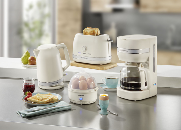 Elektriska köksapparater - Frukostserie i modern design, i färg CREME, I utförande Kaffebryggare Utsikt 1