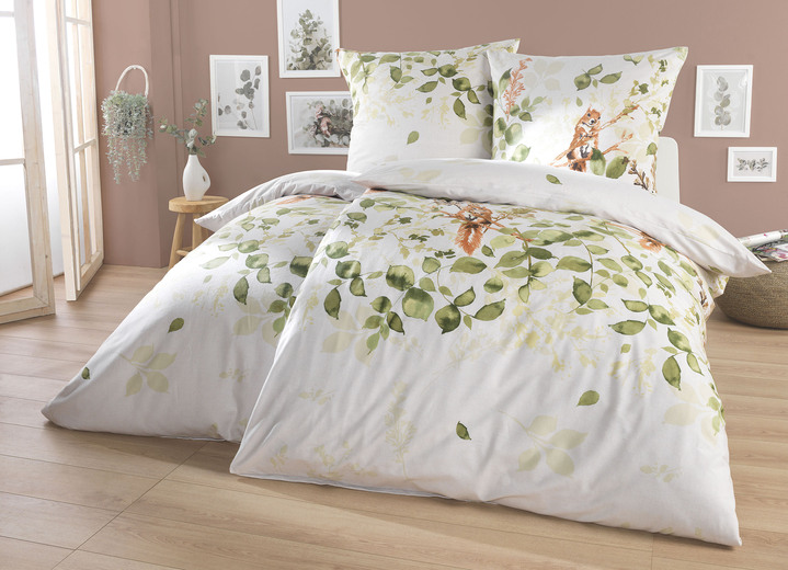 Påslakanset - S�ngkl�der i fina fibrer, i storlek 111 (40/80 cm + 135/200 cm) till 115 (80/80 cm + 155/220 cm), i färg OLIV Utsikt 1
