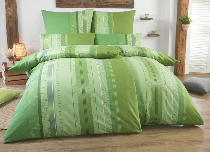 Påslakanset - Florella b�ddset av fluffig b�ver, i storlek 111 (40/80 cm + 135/200 cm) till 115 (80/80 cm + 155/220 cm), i färg GRÜN Utsikt 1