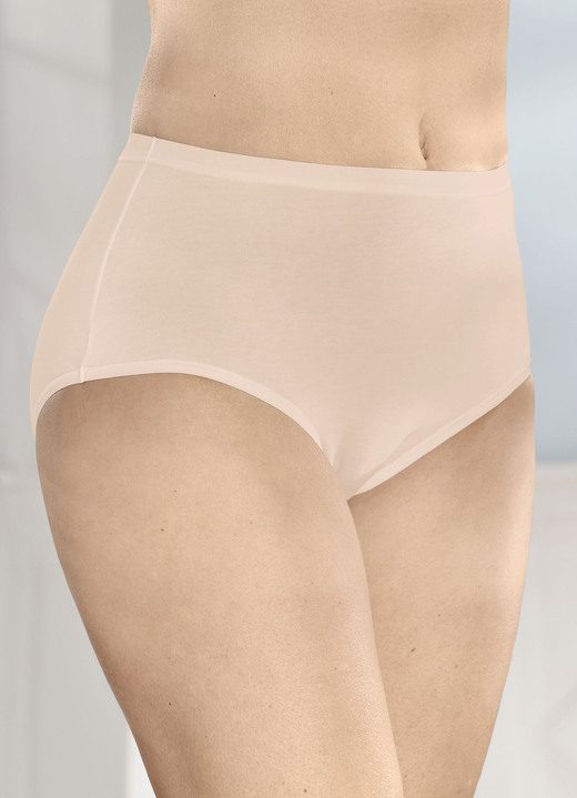 Trosor - sloggi GO Daily Cotton tre-pack trosor i ekologisk bomull, i storlek L (44/46) till XXL (52/54), i färg PUDER Utsikt 1